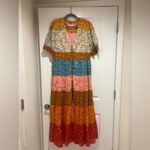 By Anthropologie Maxi Dress | L | Multi color